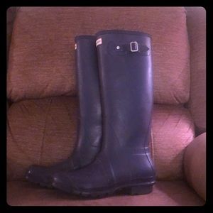 Tall Hunter Rain Boots Purple Size 9